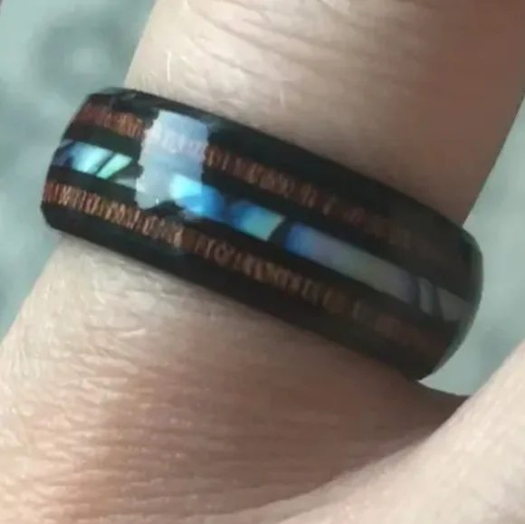 🆕️ Wood Inlay Ring - Picture 4 of 5